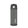 Thermos Detská termoska so slamkou 470 ml Čierna
