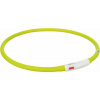 TRIXIE Flash USB svítící obojek XS-XL 70 cm / 10 mm, zelený