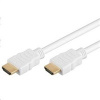 PremiumCord HDMI High Speed + Ethernet kabel,bílý, zlacené konektory, 2m kphdme2w