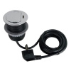 Solight 1z + USB-C 20W PD vstavaná zásuvka, 2m, strieborná