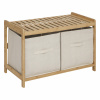 Úložná lavička 5five Simply Smart Tidy Box 2-komorová bambusová