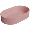 GSI KUBE X keramické umývadlo na dosku, 60x37cm, oválne, blush mat