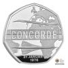 Strieborná minca Concorde: 50. výročie prvého letu UK 2026 proof 8 g