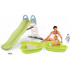 Set šmykľavka s dvojitou vlnou a dvojdielne pieskovisko Motýľ Toboggan Life Smoby dĺžka šmyku 200 cm s vodotryskom