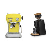 Ascaso Dream ONE, Sun Yellow + Eureka Mignon Single Dose, Black & Oak