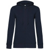 B&C | Inspire Zipped Hood /women, Dámska mikina s kapucňou, modrá navy, L