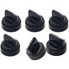 Sada gombíkov pre plynový sporák Amica, 6 ks, čierne