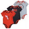 Detský komplet - Bavlna s krátkym telom, bavlnená veľkosti 3 pripevnená západkou (Body Set NBA Chicago Bulls 3 Pak)