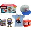 Sběratelský Box - Wootbox s prekvapením Marvel - Hrnek, tričko, šiltovka, figurka Funko POP! 4v1