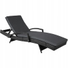 Tectake Deckchair čierny kov (Záhradný záhradný nábytok so záhradným slnečným lôžkom 403145)