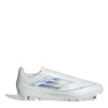 adidas F50 League Laceless Firm Ground Football Boots White/Silver 9 (43.3)
