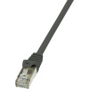 LogiLink CP2083S RJ45 sieťové káble, prepojovacie káble CAT 6 F/UTP 7.50 m čierna s ochranou 1 ks; CP2083S