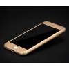 Obal z tvrdeného plastu so sklom na iPhone 6 / 6S vo viac farbách - Červená