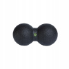 Dvojitá masážna loptička Blackroll 12 cm x 12 cm čierna