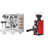 Rocket Espresso Appartamento, copper + Eureka Mignon Libra 65 All Purpose, CR ferrari red