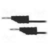 Měřicí šňůra 70VDC 33VAC 10A banánek 2mm,z obou stran černá
