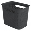 Úložný box s rúčkami BRISEN 7l, 26x18x21cm, čierny S vekom / Bez veka: Bez veka