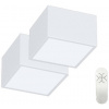 IMMAX NEO súprava 2x CANTO SMART stropné svietidlo 15x15cm 12W biele Zigbee 3.0 + DO, TUYA