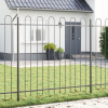 zahrada-XL Záhradný plot s oblúkovým vrchom, šedý, 5,1 x 1,5 m, oceľ 3334057