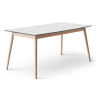 Rozkladací jedálenský stôl s bielou doskou v bielo-prírodnej farbe 100x210 cm Meza – Hammel Furniture