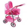 BABY MIX Multifunkčný kočík pre bábiky PlayTo Jasmínka svetlo ružový