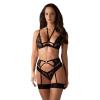 Obsessive Alessya komplet 3-dielny čierny M/L