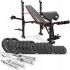 Hop-Sport Codybuilding Set 55 kg (Guma činky činky pre fitnes cvičenia 14 kg)