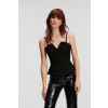 BLÚZKA KARL LAGERFELD EVENING TOP BLACK