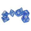 Sada kociek na RPG: Chessex - Borealis Blue White Luminary (7 ks)