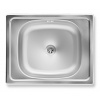 NOVASERVIS 40 x 50cm drez so sifónom, s prepadom, nerez, DR40/50A