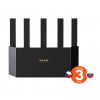 Tenda TX12L Pro AX3000 WiFi 6 Mesh Router, 1x GWAN, 3x GLAN, IPv6, 5x 6dBi, WPA 3, CZ app