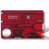 Multifunkční kapesní nůž SWISSCARD, transparentní červená - Victorinox