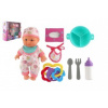 Teddies bábika miminko s lahví a bryndáčkem 36 cm