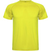 Montecarlo pánske športové tričko s krátkym rukávom, žltá Fluor, 2XL