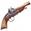 Deepeka Německá křesadlová pistole Blunderbuss, 17. století, mosaz, nefunkční replika