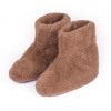 Vlnka TV papuče z ovčej vlny hnedé POUZE EU 41-42 (VÝPREDAJ)