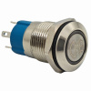 Vypínač LED hmlových svetiel 12 mm chróm, zatvárací, 12 V