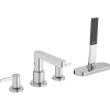 HANSGROHE Finoris 4-otvorová batéria na okraj vane, s telesom sBox, vyloženie výtoku 152 mm, chróm, 76444000