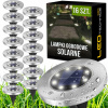 Solárna zatĺkacia lampa LEDTechnics strieborná 11 cm 16 ks