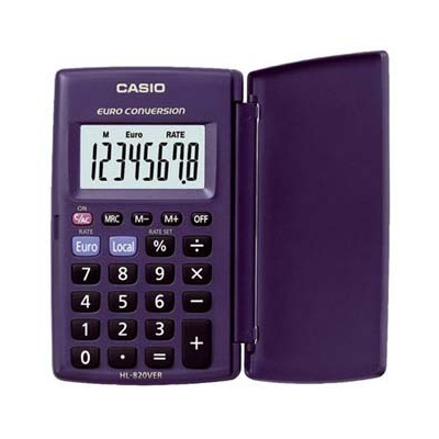 Casio Kalkulačka HL 820 VER, modrá, vrecková, osemmiestna