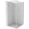 Mexen Lunar-B Duo výklopný sprchový kút 75 x 75 cm, číre sklo, brúsená oceľ, 832-075L-075P-97-00
