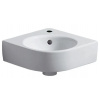 Geberit Selnova Compact Rohové malé umývadlo 450x395mm, s otvorom pre bat. s prepadom GEB 501.519.00.1