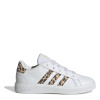 adidas Girls Grand Court Trainers White/Animal 3 (35.5)