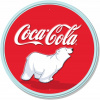 Kovová tabuľa Coca-Cola s medvedíkom 30 cm, DARČEK VIANOCE ZIMA