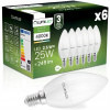 6x LED žiarovka E14 Sviečka 2,5W = 25W 249lm 4000K Neutrálna 180° LUMILED