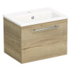 Kúpeľňová skrinka s umývadlom Intedoor TRENTA 50 cm dub halifax prírodný TRE MINI 50 1Z S 80
