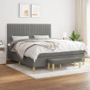 zahrada-XL Boxspring posteľ s matracom tmavosivá 180x200 cm látka 3137334