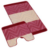Bellatex koupelnové předložky SADA BANY s výkrojem sada 60x100, 60x50 cm Chevron burgundy