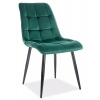 Signal Meble Stolička Chic Velvet zelená – čierne nohy