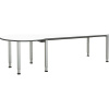 Obdĺžnikový stôl ,š x h 1800 x 800 mm, zaoblený prídavný prvok vľavo mauser
